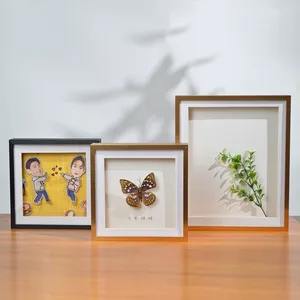 Bán Buôn Chất Lượng Cao Tùy Chỉnh Khung Ảnh Cho Hoa Khô 3D Kim Loại Bóng Sâu Hộp Khung - Product Image 1