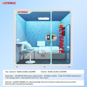 モダンデザイン スリープボックス スリーピングポッドカプセル マッサージャー＆音楽QRコード＆ノイズキャンセリング機能付き ホテル向け - Product Image 4