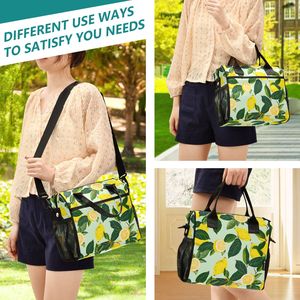 Bolsa Térmica Reutilizable con Diseño de Limón Fresco Hawaiano, Bolsa de Almuerzo con Cierre para Picnic - Product Image 5