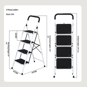 Escalera Plegable Tipo A para el Hogar, Escalera Portátil para Interiores, Antideslizante y Reforzada, Multifuncional, para Almacenes y Pequeños Comercios - Product Image 6