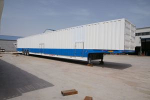 Semi-remorque de transport de voitures en acier AOTONG 8/10 avec capacité de charge de 40T, train de roulement à double vitesse et suspension à ressorts à lames, à vendre - Product Image 1