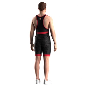 Combinaison de lutte vintage sublimée à col bas, sans manches, personnalisée, pour entraînement actif - Product Image 6