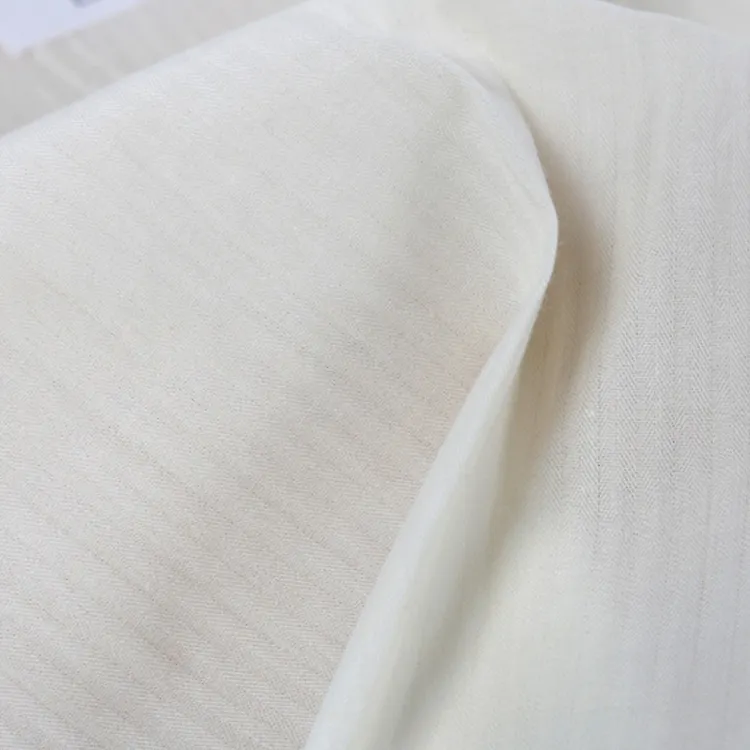 Polyester coton abrasif grège et dos gris tissu