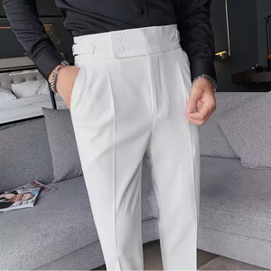 <span class=keywords><strong>Pantaloni</strong></span> da Abito da <span class=keywords><strong>Uomo</strong></span> Nuovi <span class=keywords><strong>Pantaloni</strong></span> Business da <span class=keywords><strong>Uomo</strong></span> <span class=keywords><strong>Pantaloni</strong></span> Lunghi Elasticizzati Slim a Gamba Dritta Tinta Unita Casual - Product Image 4