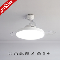 Ventilateur de plafond intelligent 1stshine 42 pouces avec lames rétractables, contrôle Wi-Fi via application, compatible vocal et éclairage intégré – Excellent vendeur