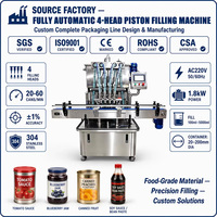 Machine de remplissage automatique pour sauces et pâtes pour ketchup, sauce bœuf, mayonnaise