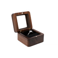 Holz Ring Box mit benutzer definierten Namen personal isierte Verlobung Hochzeit Schmuck Verpackungs boxen mit Fenster Jubiläum Geschenk Ring Box