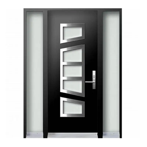 Venta al por mayor de seguridad de metal de acero inoxidable puertas de seguridad puerta principal marco de la puerta para puertas de hierro - Product Image 1