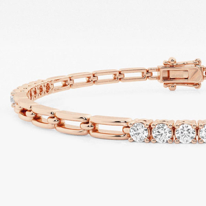 Elegante Tobillera Fina con Diamante Redondo Cultivado en Laboratorio de 1 CTW, Brazalete Tipo Clip de 7 Pulgadas Ajustable, Joyería Delicada para Uso Diario para Mujer - Product Image 2
