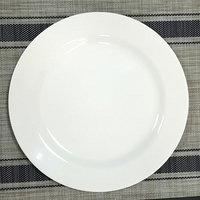 Assiette de Présentation Ronde en Mélamine Blanche Incassable de 10 Pouces pour Restaurant – Offre Spéciale Vaisselle en Plastique Pas Chère en Gros