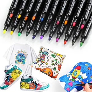 30 Colors Rainbow Permanent Or Washable Water Based Extra Fine Point Tip Environmentally Friendly Fabric Marker