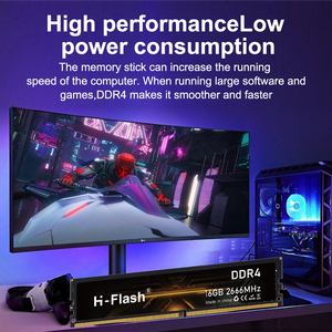 H-フラッシュメモリモジュール4GB 8GB <span class=keywords><strong>16GB</strong></span> 32GB DDR4メモリ2400MHz 2666MHz 3200MHzデスクトップメモリ - Product Image 2