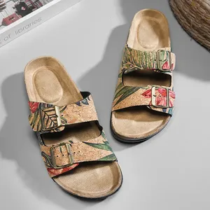 Zapatillas de verano con punta abierta y doble botonadura para hombre y mujer con suelas planas suaves Diseñador cómodo - Product Image 6