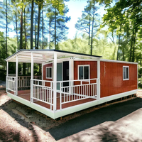 Casa Contenedor Prefabricada de Bajo Costo de 20 pies, 30 pies, 40 pies, Sala de Estar Móvil con Terraza