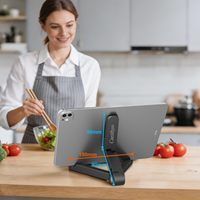 Support de tablette portable pour moniteur de bureau, réglable, pliable, léger, compatible avec la plupart des tablettes et téléphones de 4 à 9 pouces pour ordinateur portable