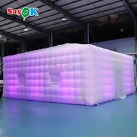 Tragbare Outdoor-Würfelzelte LED Aufblasbares Event-Zelt für Hochzeiten und Partys 8mx8m