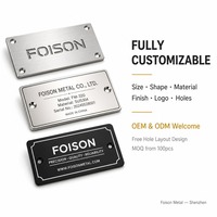 Tarjetas Metálicas con Acabado Negro Mate Personalizadas, Placa de Identificación de Aluminio, Placa Grabada en Blanco, Etiqueta Adhesiva para Equipos Láser