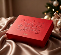 Boîte d'emballage cosmétique haut de gamme avec gaufrage floral en relief, boîte cadeau de beauté à fermeture magnétique avec logo en feuille d'or, boîte cadeau perlée, Boîte Cadeau