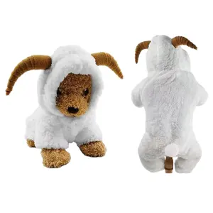 OEM/ODM Novelty Pet PUPPY Cosplay Dê Little Lamb Trang Phục Vui Dog Xù Lông Cừu Coat