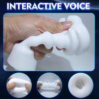 Juguete Sexual Masculino Vibrador con Succión Automática Copa Masturbadora Telescópica para Hombres con Voz Succión Vaginal Vagina de Bolsillo Producto para Adultos