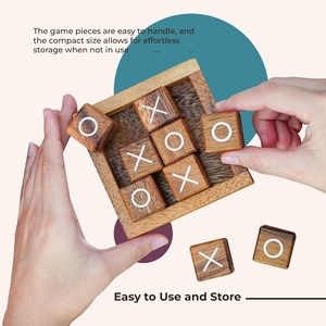 Jeu de société Tic Tac Toe, jeu de table, casse-tête, jeu de stratégie, puzzle, <span class=keywords><strong>d</strong></span>écoration de table basse, jouet éducatif, jeu de voyage - Product Image 4