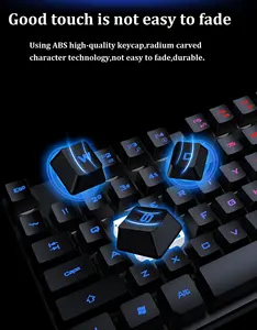 2021 Kabel RGB Gaming Keyboard UK Tata Letak & Mouse & Headset Set 3 In 1 Bundel untuk PC/Laptop, Headset Gaming untuk Tablet Desktop