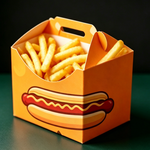 Scatole per Hamburger di Pollo Veloci, Confezioni per Patatine Fritte in Carta Kraft Usa e Getta, Scatole per Pollo Fritto in Carta Kraft, Imballaggi Alimentari Personalizzati - Product Image 4