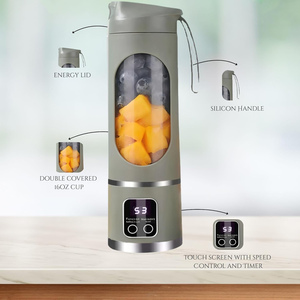 <b>Mini</b> Portable Electric <b>Juicer</b> Black Fresh Kitchen <b>Juicer</b> Iron Blade Low Noise Quiet Motor USB Power Source for Car RV Use - Product Image 3