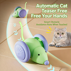 Jouet pour <span class=keywords><strong>chat</strong></span> électrique automatique classique, souris interactive avec queue LED mobile, évitement d'obstacles, rechargeable, auto-jeu, utilisation <span class=keywords><strong>en</strong></span> intérieur - Product Image 4