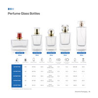 Exclusivo Envase de Perfume de Lujo de 60 ml, Botella de Vidrio Cuadrada Transparente Recargable Personalizada con Caja