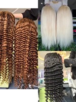 Perruques Lace Front en Cheveux Humains Vierges Brésiliens Lisses, avec Dentelle Transparente pour une Couverture Totale, Cheveux de Bébé, Longueurs Variées, Vente en Gros