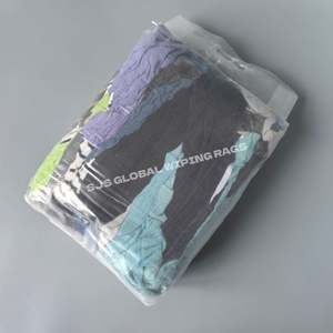 Trapos industriales de felpa reciclados, toallitas de algodón 100% resistente, absorbentes de aceite y agua, trapos de algodón reciclado. - Product Image 1