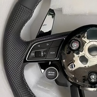 Volant en cuir pour Audi A4L A6L Q8 A3 A4 B9 A5 B8 A6 C7 A7 C8 S3 S4 RS3 RS5 R8, volant personnalisé en fibre de carbone avec LED