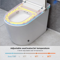 Toilette intelligente moderne avec couvercle d'ouverture/fermeture automatique Toilette électrique avec bidet Siège chauffant intégré Toilette de placard à chasse d'eau automatique