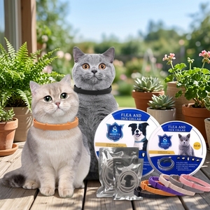 Collar Antipulgas y Garrapatas para Gatos con Logotipo Personalizado, Protección <span class=keywords><strong>de</strong></span> 8 Meses, Impermeable, Recomendado por Veterinarios, con Hebilla <span class=keywords><strong>de</strong></span> Seguridad - Product Image 1