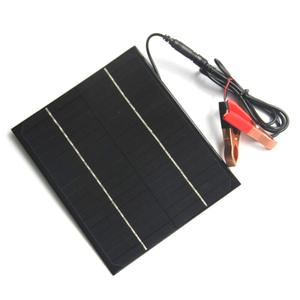 6W 12V Monocrystalline Painel Solar 170*200mm Epoxy Carregador Solar + DC5521 Bateria Clipe - Product Image 1