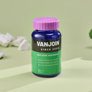 HDPE PET PS emballage <span class=keywords><strong>pharmacie</strong></span> bouteille en plastique personnalisé givré doux au toucher vitamine pilule bouteille avec blanc CRC bouchon à vis - Product Image 5