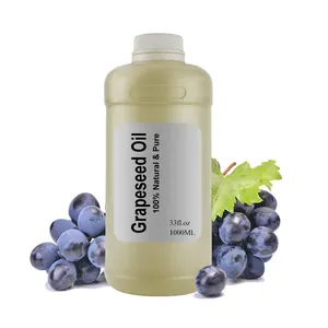 Miglior prezzo sfuso olio di semi di uva organico naturale essenziale olio pressato a freddo cura della pelle massaggio olio di semi di uva puro