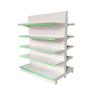 Supermarket Shelves Perforated Metal Single Sided Freestanding Middleweight Vertical Convenience Store Display Rack - Product Image 2