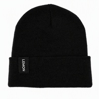 Gorro de Punto Geométrico Unisex para Adultos, 100% Acrílico, con Apliques a Rayas, Gorros de Invierno Personalizados, Gorra Ajustable Informal para Viajes