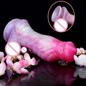 NNSX Nuevo Dildo de Silicona Curvo con Nudo de Caballo y Ventosa, Juguetes Sexuales para Mujeres y Hombres, Estimulador de Punto G, Masturbador Femenino - Product Image 2