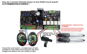 แผงควบคุม DC ID200 รีโมทคอนโทรล ตัวเปิดประตูสวิงอัตโนมัติ มอเตอร์ 12V/24V DC - Product Image 6