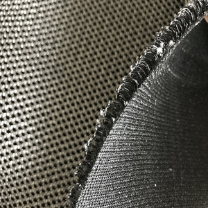 Tissu brocart tricoté noir effet slub 7mm, maille à mémoire de forme 3D, poids moyen, pour coussin de voiture, à grosses mailles, résistant à l'abrasion, motif abstrait pour filles - Product Image 3