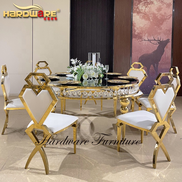 Банкетные столы, Золотой Кристалл, роскошный, для событий, свадьбы, нескладной круглый стол