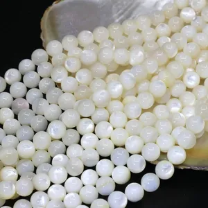 Natural troca shell strand loose shell pearls wholesale natural Shell beads for making jewelry