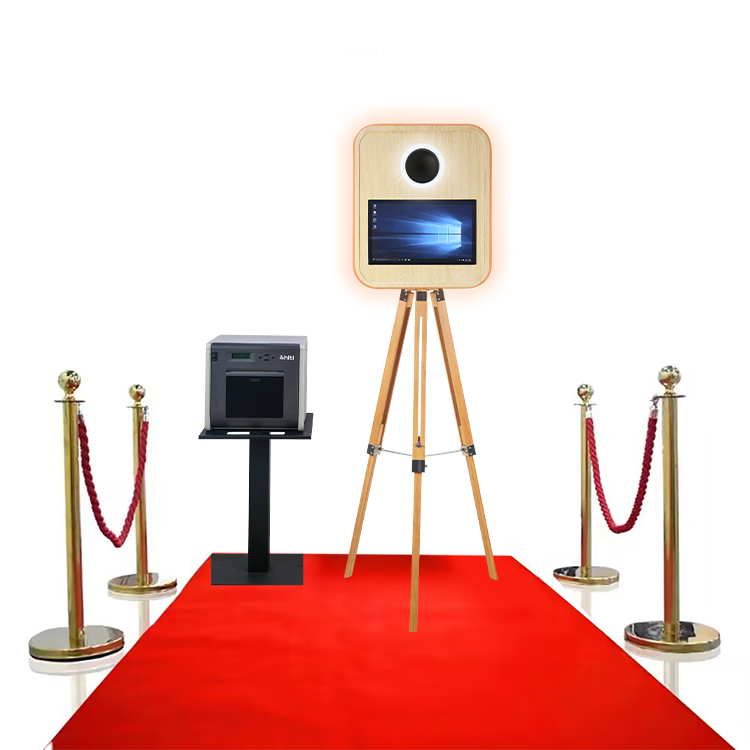 EU-Warenlager Lager klassische Photobooth 2024 Selfie-Foto-Stall station geborene tragbare Fotobooth mit Drucker