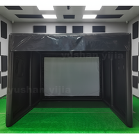 Cage de simulation de golf portable scellée à l'air, directement de l'usine, pour l'entraînement en plein air, tente gonflable pour le golf, à vendre