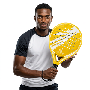 Raqueta de Pádel Profesional Personalizable de Fibra de Carbono, Diseño Personalizado, Bolsa de Transporte para Entrenamiento y Competición de Pickleball en la Playa - Product Image 1