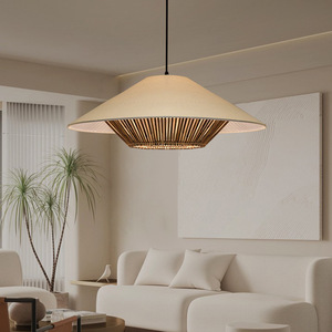 Lampe suspendue de style japonais Wabi Sabi, ronde blanche, E27, avec interrupteur, pour salon, chambre à coucher, salon de thé - Product Image 4