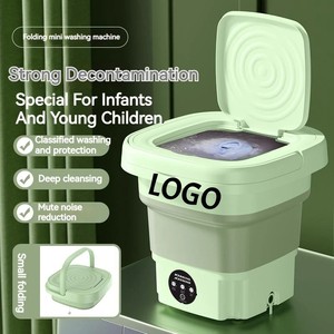 Mini lave-linge portable pliable 8L, entièrement automatique, semi-automatique, séchage rotatif, sous-vêtements, chaussettes, lave-linge pliable - Product Image 1